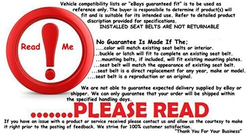 Black Seat Belts For Chevelle 1964-72 GM A Body Black Seatbelt Front + (2) Rears - Picture 2 of 6