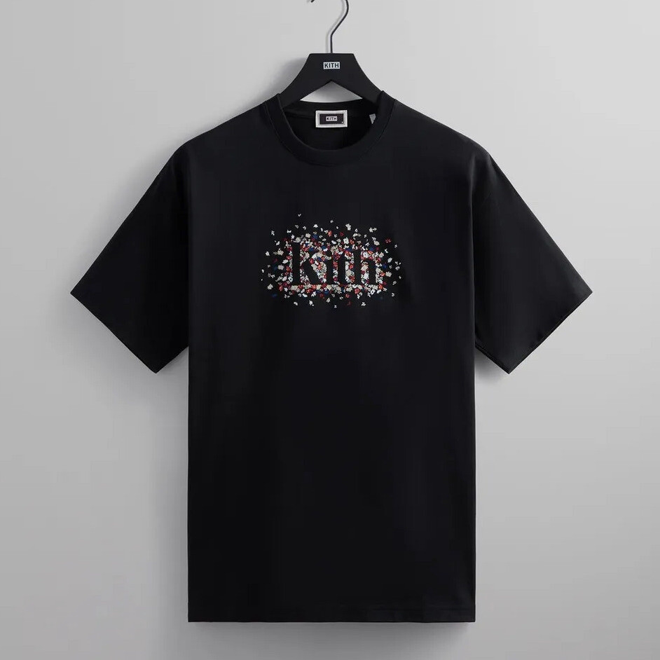 トップス Kith Meadow Serif Tee XL KITH Meadow Serif Tee - Black T-Shirt Men's Size XL Spring
