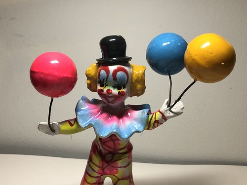 Vintage papier-mâché clown Riding a skateboard - Picture 2 of 5