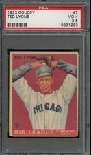 BB - 1933 Goudey - #7 - Ted Lyons - PSA 3.5 - VG+
