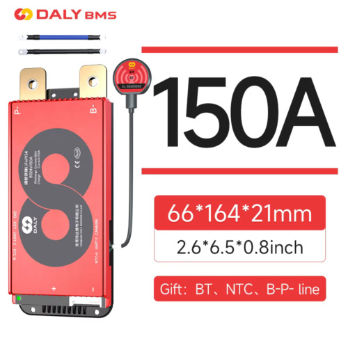 Daly 4S 12V/8S 24V/16S 48V 100A-500A LiFePo4 Smart BMS + lotto modulo Bluetooth - Foto 28 di 36