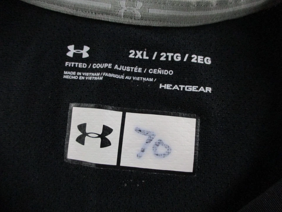 Temple Owls Shirt Mens 2XL XXL Black Fitted Under Armour Team Player Issued Gym - Image 4 of 4