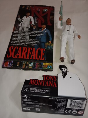 特撮 Scarface 7 Action Figure - The Player in White Suit Scarface The Player 7 Action Figure White Suit, Damaged