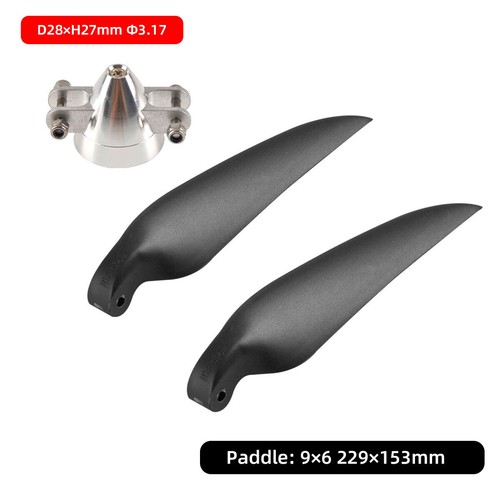 Juego de 1 juego de hélice plegable de 6"" a 9"" paleta con hilador de aluminio para avión de radiocontrol - Imagen 28 de 46