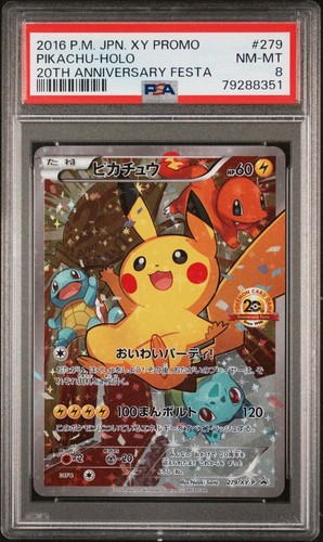 PSA 8 - Pikachu 279/XY-P 20th Anniversary Festa Promo - Pokemon