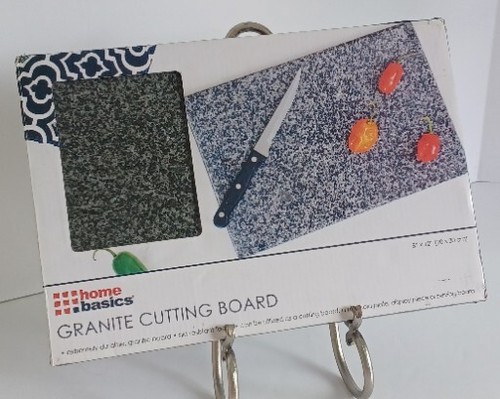 Home Basics Granite Cutting Board, Black, 8x12 Inches