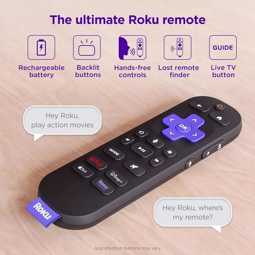 Roku Voice Remote Pro (2nd Ed.) (App Shortcuts Vary) - Picture 8 of 9