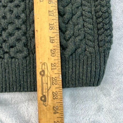 Blarney Woolen Mills Sweater Youth L Grey Merino Wool Cable Knit Ireland - Picture 7 of 11