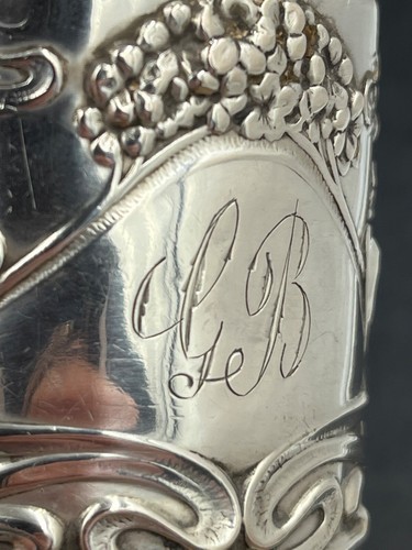 Stunning pair of German Art Nouveau silver napkin rings 800 standard - Picture 13 of 15