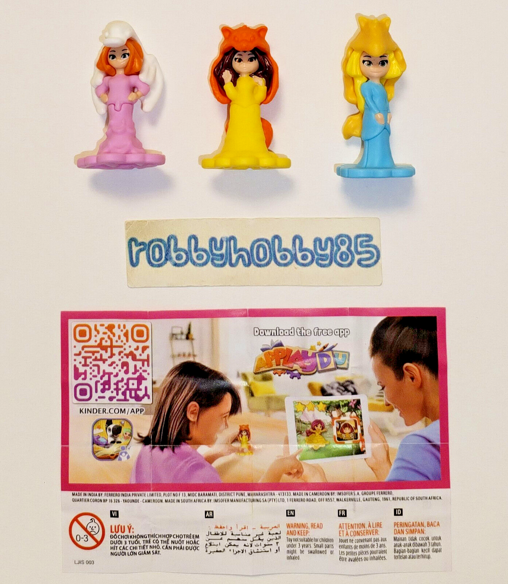 Complete set Animal Princess (VU187 - VU189) + 3 Bpz kinder