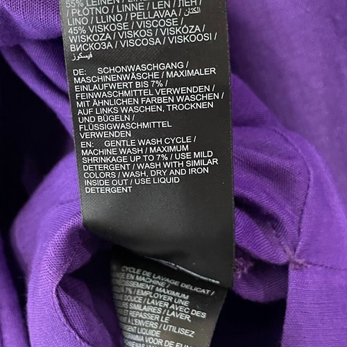 Top tunica Ulla Popken Luxury Selection taglie forti 24 26 lino viola Lagenlook - Foto 8 di 11