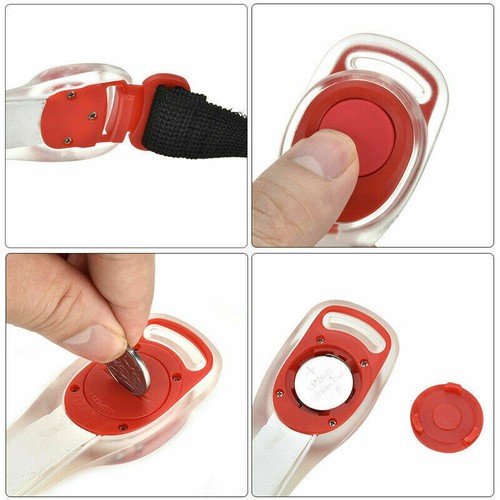 Led Running Armband Adjustable Wearable Wristbands Cycling Flashing Safety Light - Picture 3 of 19