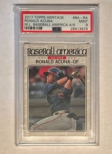2017 Topps Heritage Ronald Acuna Minor League B/A All-Star PSA 9 #BA-RA 🏆