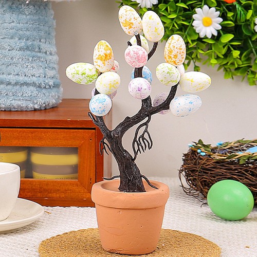 Glittered Easter Egg Tree Picket Fence Base Table Centerpiece Decoration - Picture 6 of 16