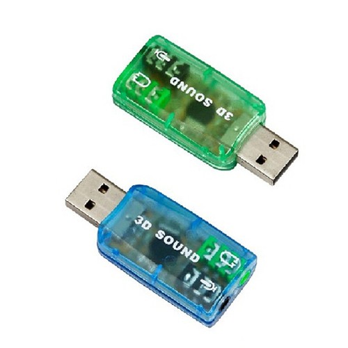 Mini External USB To 3.5mm Mic Headphone USB Sound Card 3D Audio Headset - Afbeelding 2 van 14