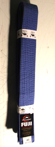 FUJI LEGENDARY QUALITY PREMIUM Jiu Jitsu Brazilian BJJ Belt #41901 A3 Blue - Picture 1 of 2