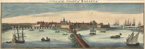 Antique Map "A Prospect of the Town of Batavia" (Jakarta) E. Bowen, 1744 - Bild 4 von 5