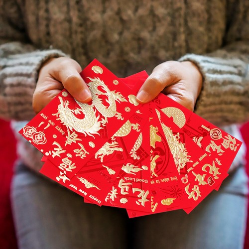 60 Piezas Sobre Rojo Cartera Feliz Fiesta Primavera Hongbao - Imagen 6 de 11