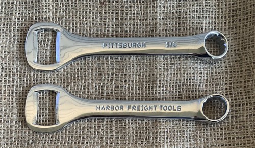 Wrench Bottle Opener Mechanic Beer Soda Caps Beverage Bar Steel 5/8 Box End Tool - Picture 1 of 9