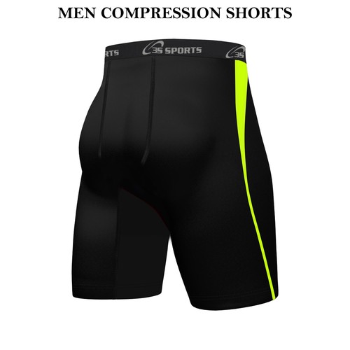 Mens Compression Shorts Base Layer Briefs Pant Thermal Running Gym Fitness Yoga  - Picture 10 of 10