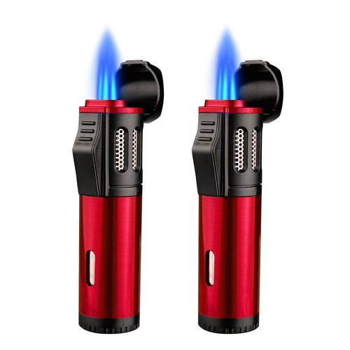2 Pack Torch Lighter Triple 3 Jet Flame Refillable Butane Windproof Lighter - Picture 23 of 24