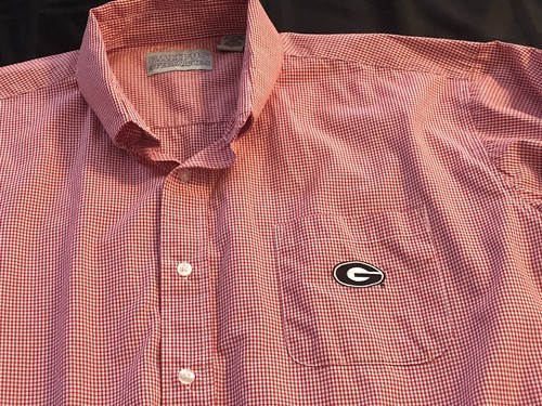 Georgia BULLDOGS Campus Specialties Herren 2XL Langarm Buttondown ROT Karos - Bild 4 von 8