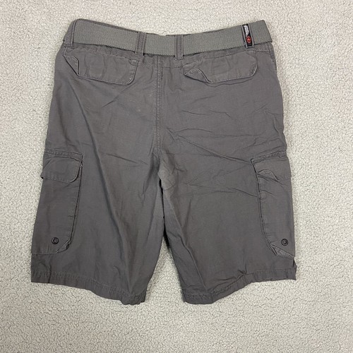 No Fear Cargo Shorts Men 32 Gray Casual Outdoor Hiking Skating Belt - Picture 9 of 10