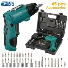 48 IN 1 Cordless Electric Screwdriver Power Tool Bits Rechargeable Drill Driver
