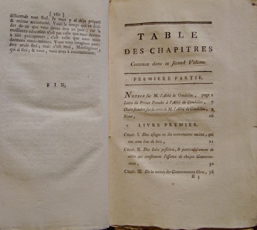 BERENGER - ESPRIT DE MABLY ET DE CONDILLAC MORALE POLITIQUE - COMPLET 2/2 - 1789 - Picture 7 of 8