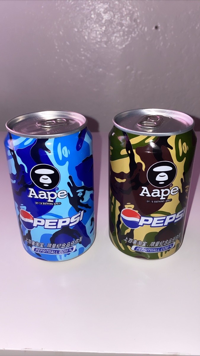 大人の上質  A BATHING Green and Blue Cans Soda Camo Pepsi X BAPE APE ノベルティグッズ