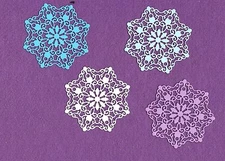 SNOWFLAKE # 12 die cuts scrapbook cards