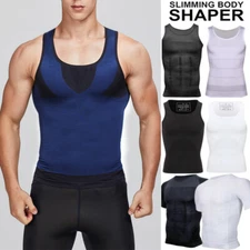 Men's Toning Vest Compression Shirt Tank Gynecomastia Belly Control Body Shaper