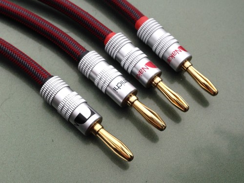 Set 4 Mogami Audiophile Bi Wire Speaker Jumper Cables Spade to Banana - 第 8/10 張圖片