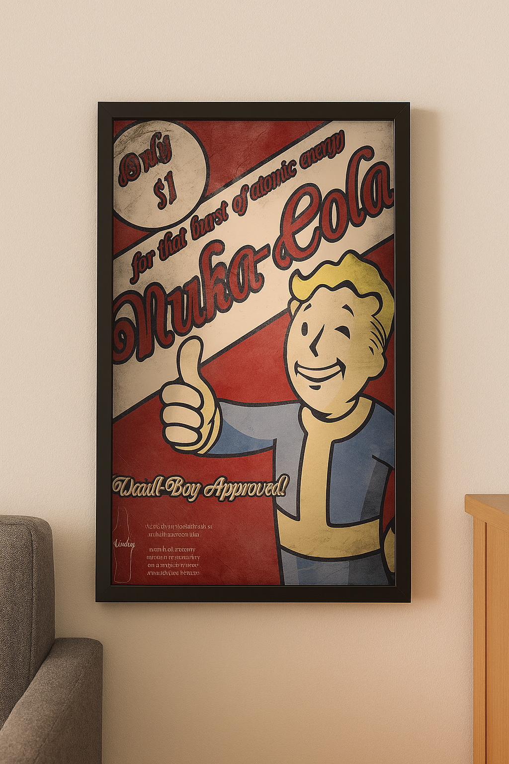 Nuka Cola Vault Boy 8x10 Art Print 2016 Fallout Bethesda Western Release