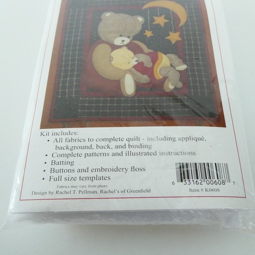 Baby Bear Miniature Wall Quilt Kit K0608 by Rachel of Greenfield 13x15 inch NEW - Picture 4 of 5
