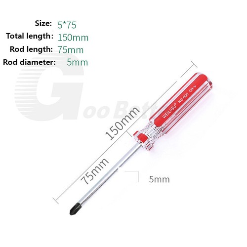 3/5/6mm Magnetic Screwdrivers Extra long Shaft Phillips Cross Slotted Hand Tool - Picture 19 of 36