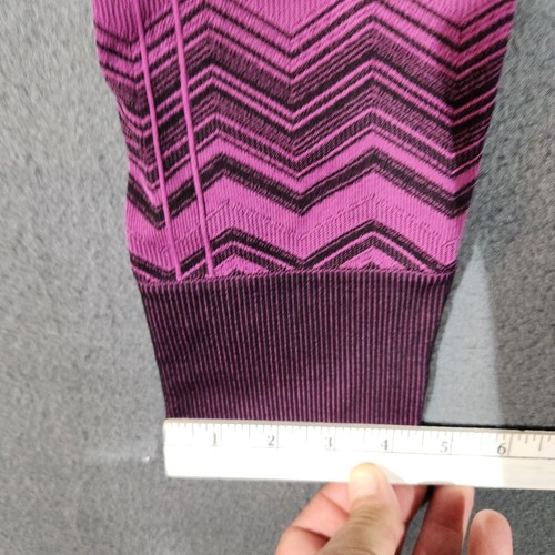 Lululemon Womens Pink Black Leggings Size 4 Athleisure Running Check Measurement - Picture 6 of 9