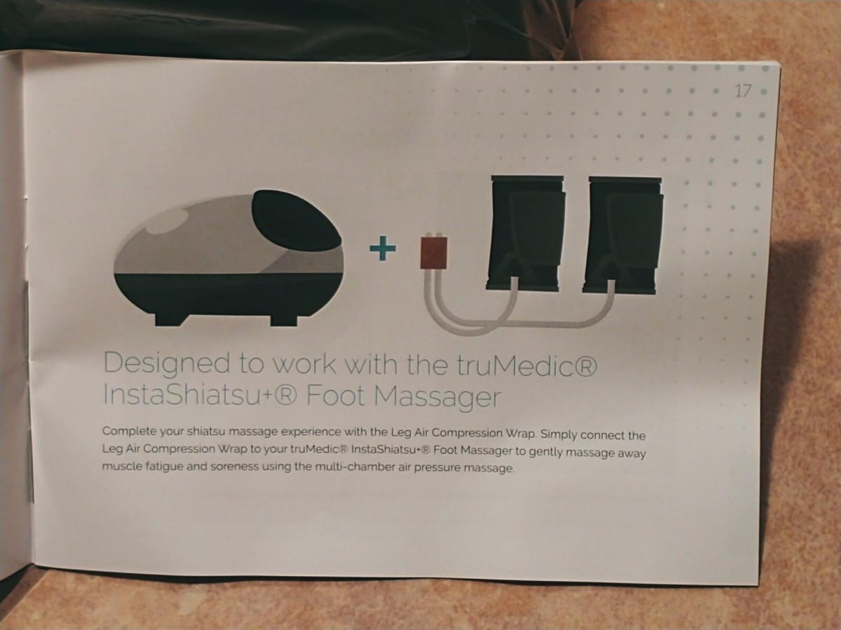 Trumedic Insta Shiatsu Foot Massager W Air Compression Heat Leg Compression. eBay
