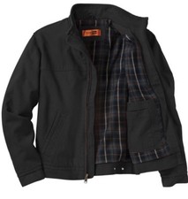 Mens Washed Plus Size Extra-tough Warm Work Jacket Wind Resistant Mid Weight