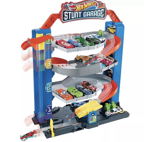 Hot Wheels Stunt Garage Parkhaus Rennbahn Spielset Geschenkset + 1 Auto Geschenk - Bild 3 von 3