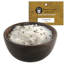 Love Bath Salts 5 oz Ritual Herbal Salt Blended  Charged for Love