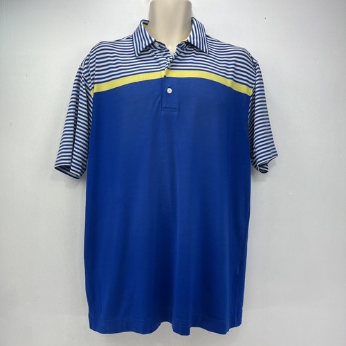 Footjoy Poloshirt Herren Gr. XL Blau Navy Athletic Fit Golf Sport - Bild 1 von 13