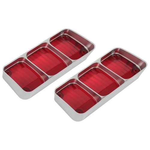 For Oldsmobile Cutlass 442 Supreme 1972 Tail Light Lamp Lens Lower L +R W/o Bulb - Picture 8 of 11