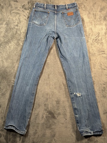 Wrangler Jeans 31 Relaxed Mens 36x38 Cowboy Cut 31MWZ Western Boho Nice Fade! - Picture 9 of 20