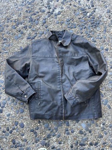 New York Classics Light Brown Faux Leather Jacket Coat Mens Large Biker Style - Picture 1 of 18