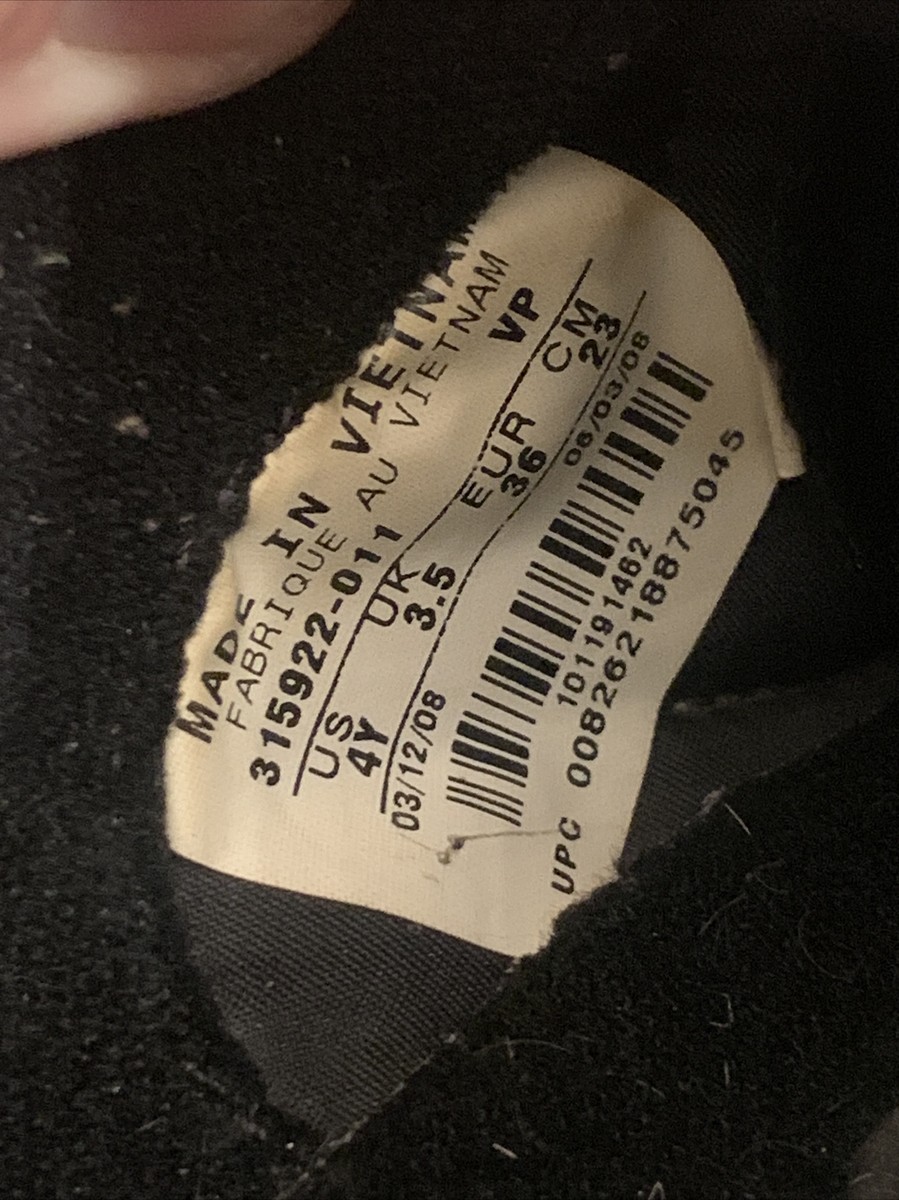 NIKE CORTEZ '07 LEATHER Black White 315922 011 US Sz 4y NIKE CORTEZ '07 LEATHER Black White 315922 011 US Sz 4y