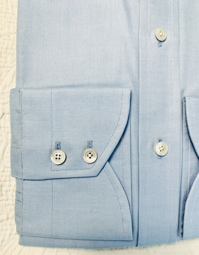 NUEVA $670 TOM FORD Camisa Algodón Azul Claro US 17 43 G Hecha en Suiza - Imagen 5 de 14