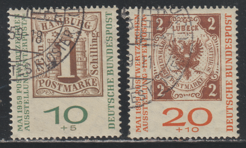 Germany 1959 SC# B366 - B367 - "Interposta" Philatelic Exhibition Used Lot # 568 - Picture 1 of 2