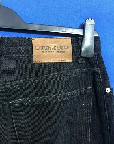 Ralph Polo LAUREN JEANS CO Classic STRAIGHT LEG High-Rise BLACK DENIM JEANS 10 - Picture 4 of 5