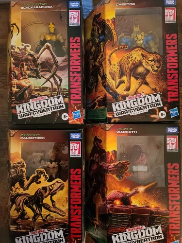 Transformers WFC Kingdom Deluxe Wave 1 Set Of 4 Blackarachnia Cheetor++ IN HAND